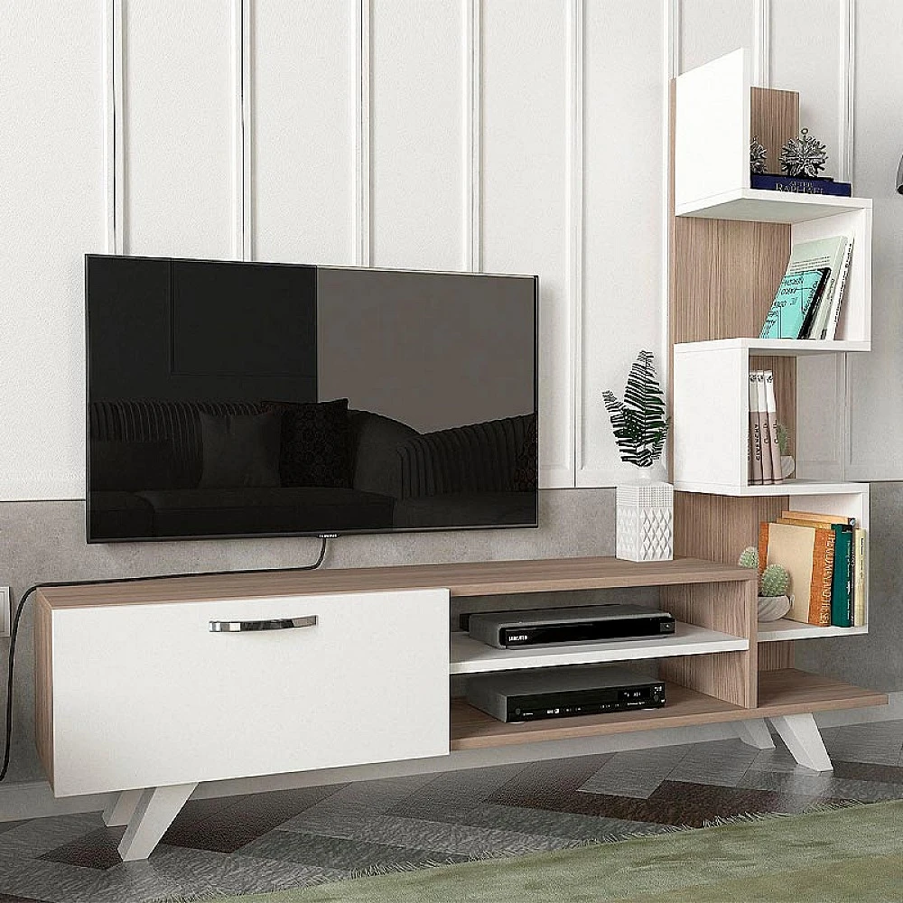 Έπιπλο τηλεόρασης Ceren Megapap χρώμα λευκό - cordoba 149,5x31x131,6εκ. Έπιπλο τηλεόρασης Ceren Megapap χρώμα λευκό - cordoba 149,5x31x131,6εκ.