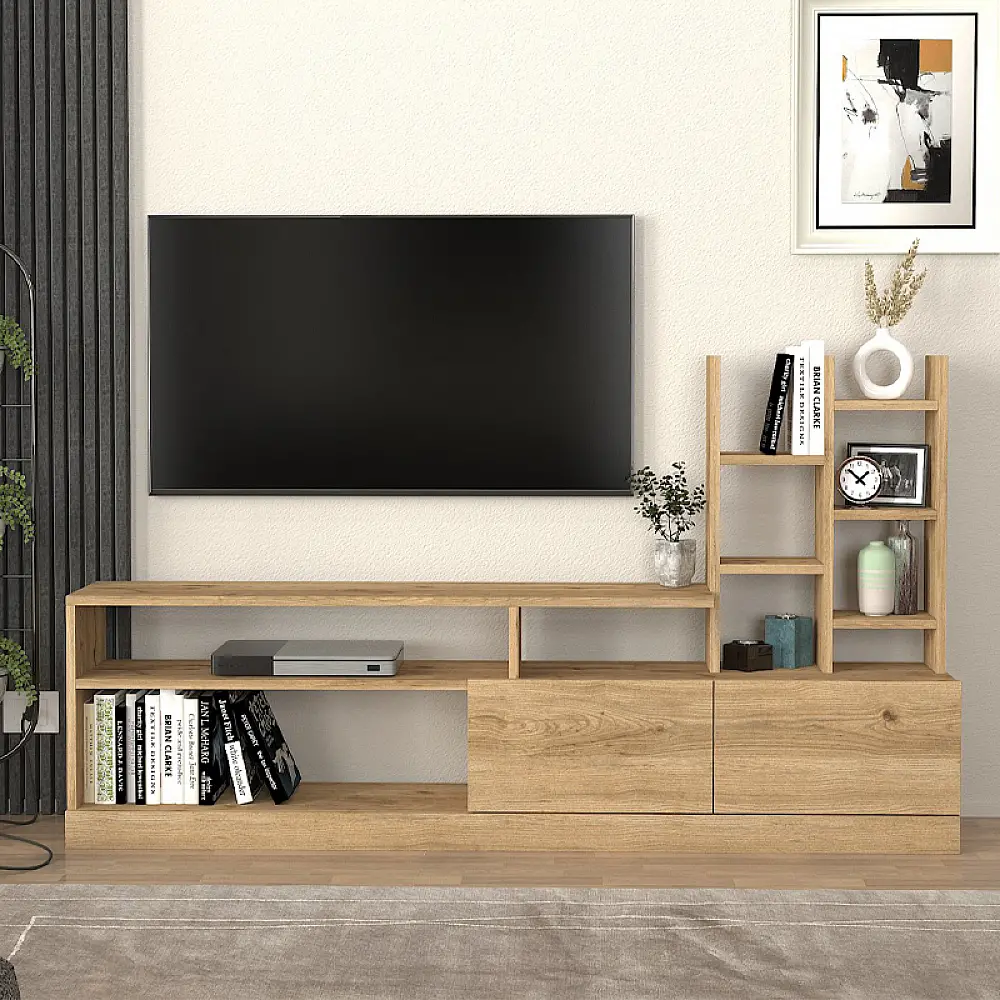 Σύνθεση τηλεόρασης Pesaro Megapap χρώμα sepet oak 165x25x91,3εκ. - GP042-0030,2 Σύνθεση τηλεόρασης Pesaro Megapap χρώμα sepet oak 165x25x91,3εκ. - GP042-0030,2