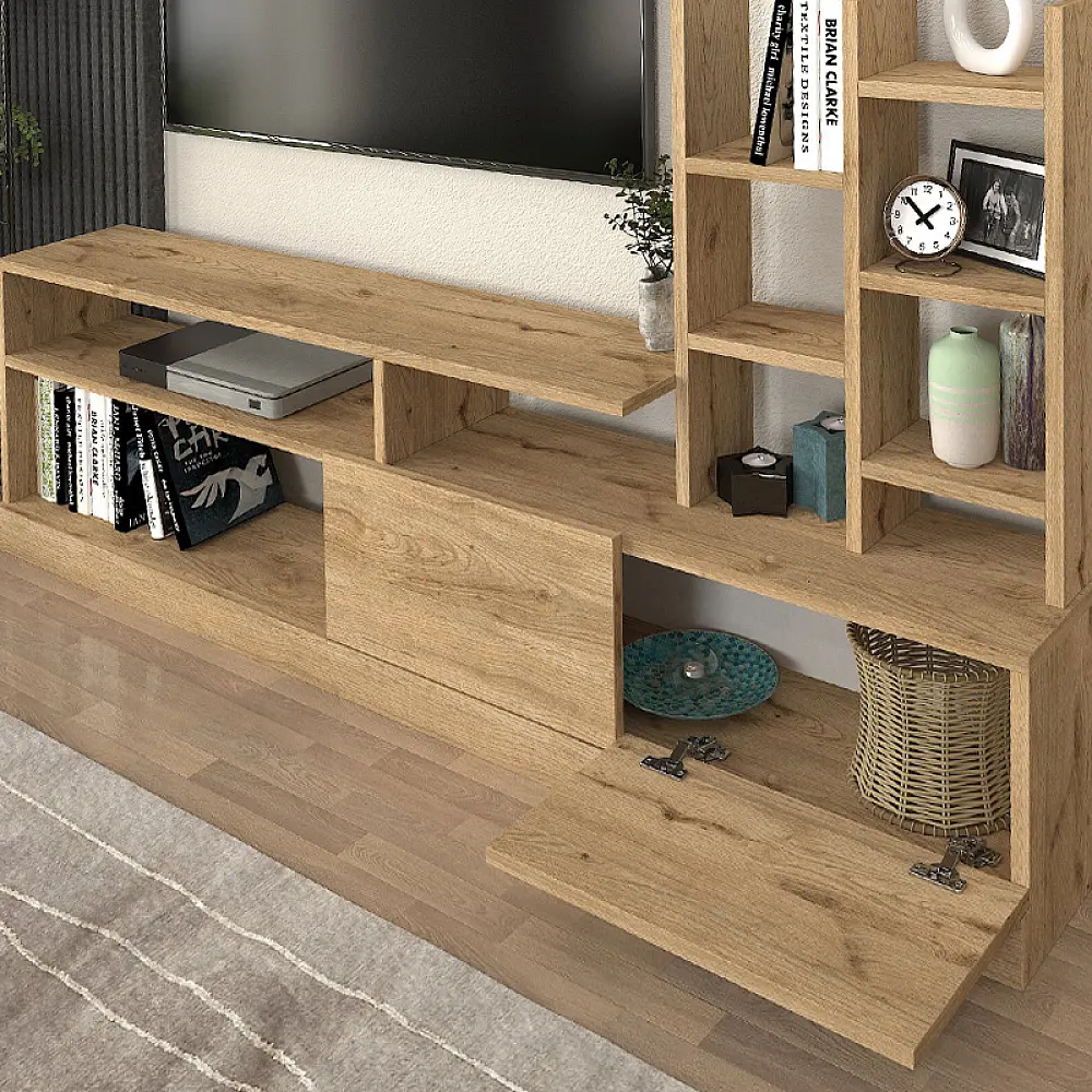 Σύνθεση τηλεόρασης Pesaro Megapap χρώμα sepet oak 165x25x91,3εκ. - GP042-0030,2 Σύνθεση τηλεόρασης Pesaro Megapap χρώμα sepet oak 165x25x91,3εκ. - GP042-0030,2