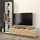 Σύνθεση τηλεόρασης Tulip Megapap χρώμα λευκό - sepet oak 160x29,5x160εκ. - GP042-0046,3 Σύνθεση τηλεόρασης Tulip Megapap χρώμα λευκό - sepet oak 160x29,5x160εκ. - GP042-0046,3