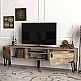 Έπιπλο τηλεόρασης Costa Megapap χρώμα vintage patik - μαύρο 180x29,5x49εκ. Έπιπλο τηλεόρασης Costa Megapap χρώμα vintage patik - μαύρο 180x29,5x49εκ.