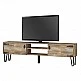 Έπιπλο τηλεόρασης Costa Megapap χρώμα vintage patik - μαύρο 180x29,5x49εκ. Έπιπλο τηλεόρασης Costa Megapap χρώμα vintage patik - μαύρο 180x29,5x49εκ.