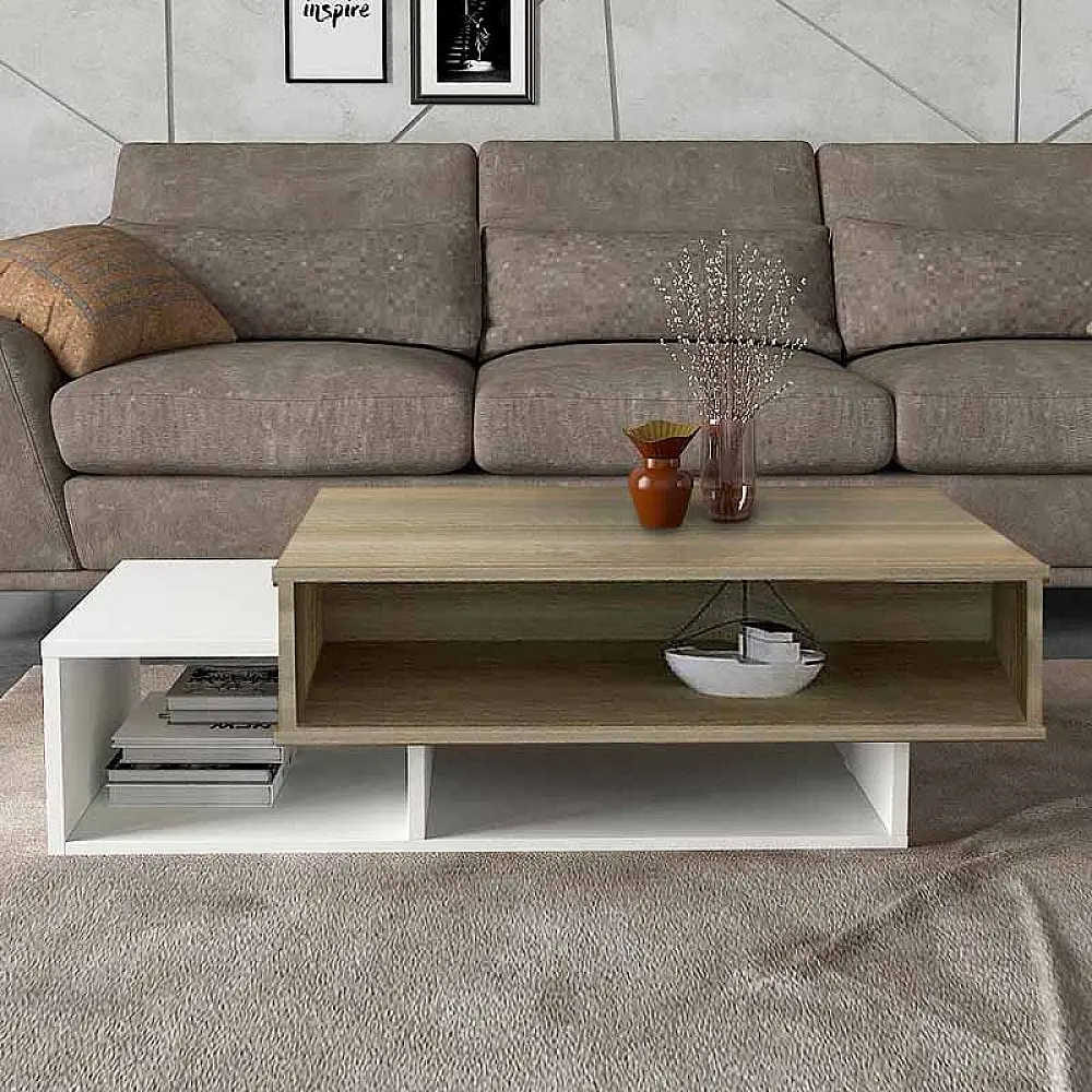Τραπεζάκι σαλονιού Tab Megapap χρώμα λευκό - cordoba 105x60x32εκ. Τραπεζάκι σαλονιού Tab Megapap χρώμα λευκό - cordoba 105x60x32εκ.