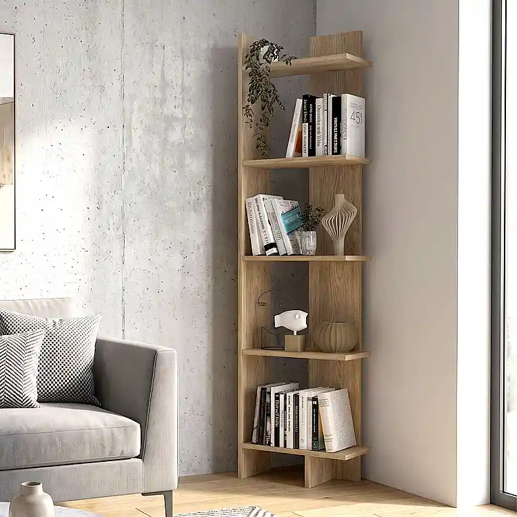 Βιβλιοθήκη Perla Megapap χρώμα sepet oak 48x22x170εκ. | GP042-0103,2