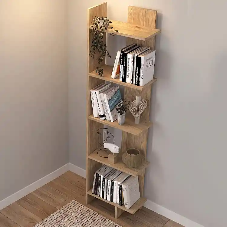 Βιβλιοθήκη Perla Megapap χρώμα sepet oak 48x22x170εκ. | GP042-0103,2