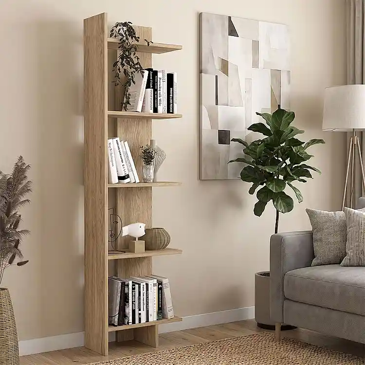Βιβλιοθήκη Perla Megapap χρώμα sepet oak 48x22x170εκ. | GP042-0103,2