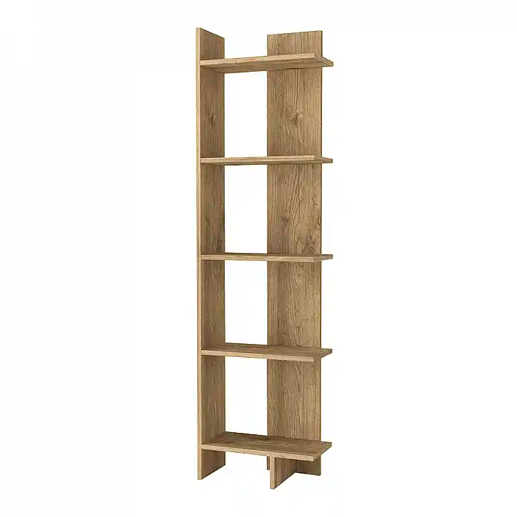 Βιβλιοθήκη Perla Megapap χρώμα sepet oak 48x22x170εκ. | GP042-0103,2