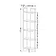 Βιβλιοθήκη Perla Megapap χρώμα sepet oak 48x22x170εκ. | GP042-0103,2
