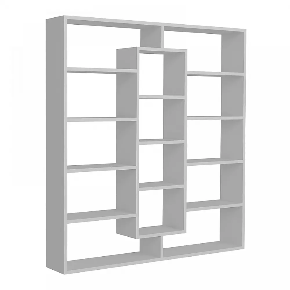 Βιβλιοθήκη Ample Megapap χρώμα λευκό 125x22x135,7εκ. Βιβλιοθήκη Ample Megapap χρώμα λευκό 125x22x135,7εκ.