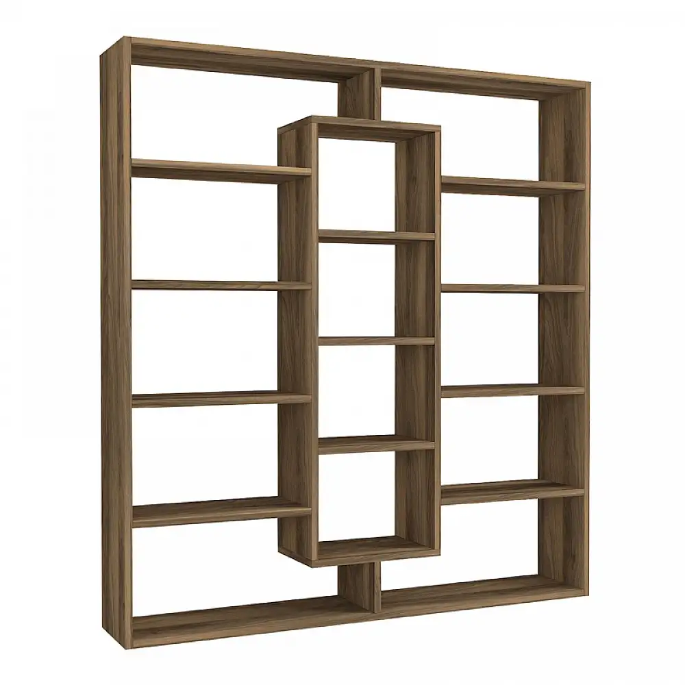 Βιβλιοθήκη Ample Megapap χρώμα καρυδί 125x22x135,7εκ. | GP042-0104,2