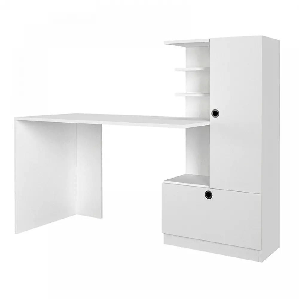 Γραφείο εργασίας Merino Megapap χρώμα λευκό 149,5x61,8x120εκ. - GP042-0111,1