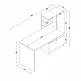 Γραφείο εργασίας Merino Megapap χρώμα λευκό 149,5x61,8x120εκ. - GP042-0111,1