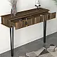 Κονσόλα επιτοίχια Ursula Megapap χρώμα καρυδί 120x35,5x90εκ.