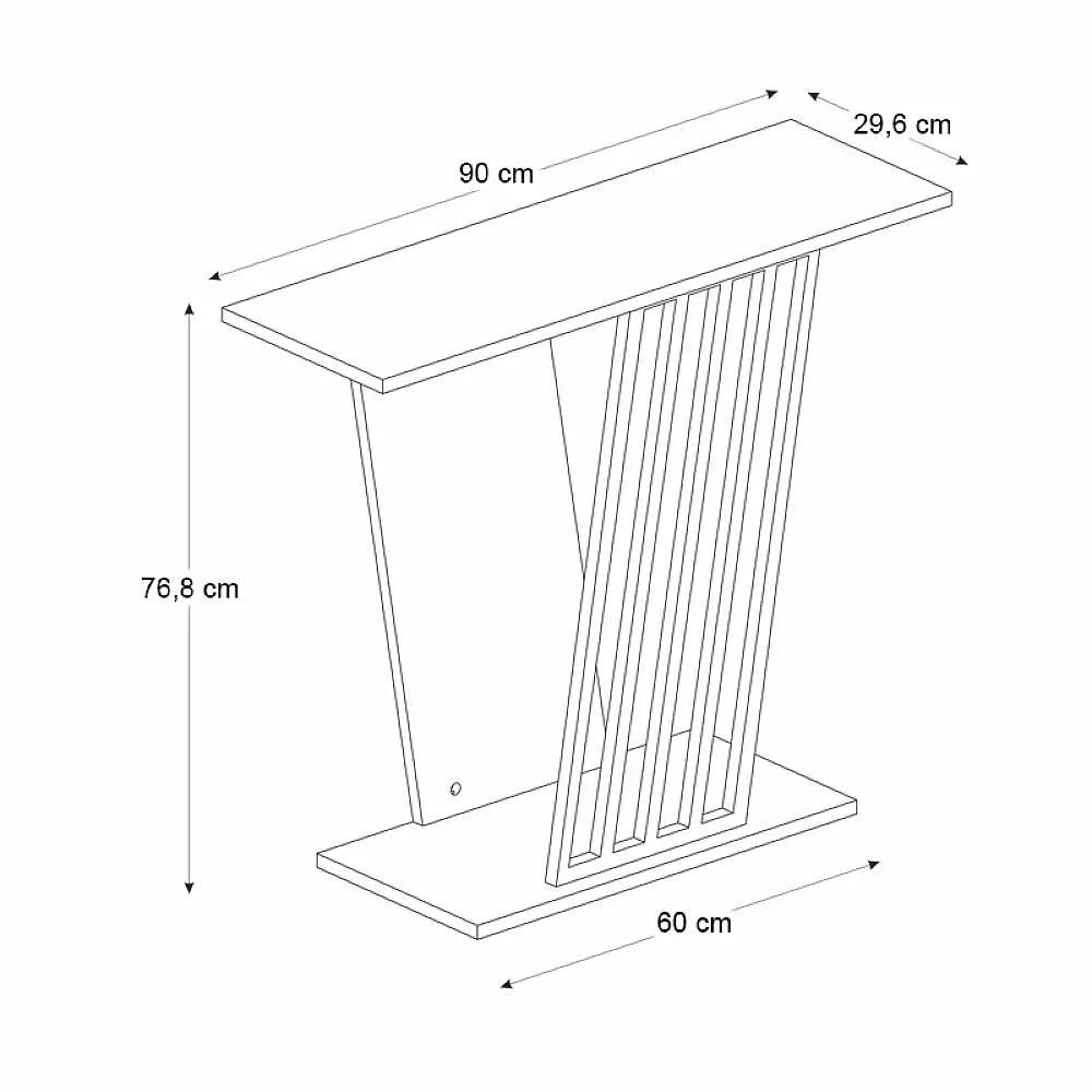 Κονσόλα Gravity Megapap χρώμα μαύρο εφέ μαρμάρου - χρυσό 90x29,6x76,8εκ. | GP042-0135,1