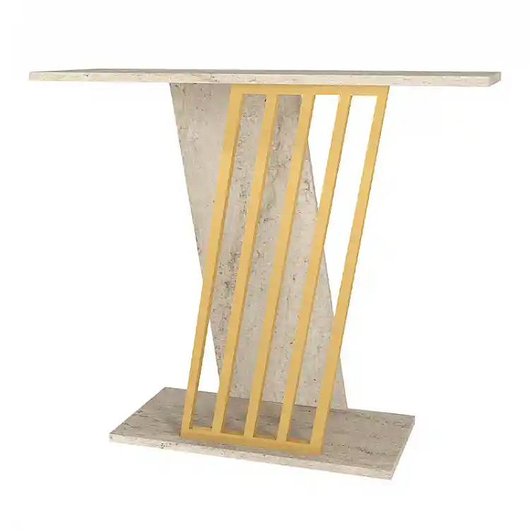 Κονσόλα Gravity Megapap χρώμα travertine - χρυσό 90x29,6x76,8εκ. | GP042-0135,2
