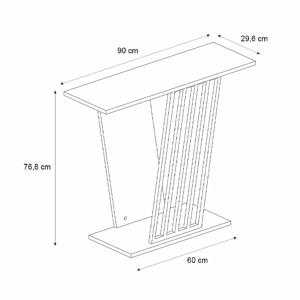 Κονσόλα Gravity Megapap χρώμα travertine - χρυσό 90x29,6x76,8εκ.