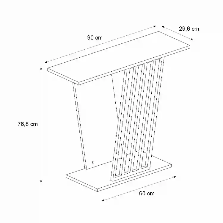 Κονσόλα Gravity Megapap χρώμα travertine - χρυσό 90x29,6x76,8εκ. | GP042-0135,2