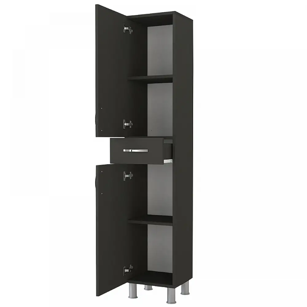 Ντουλάπι κουζίνας - μπάνιου Selina Megapap χρώμα ανθρακί 35x31x179εκ. | GP042-0146,2