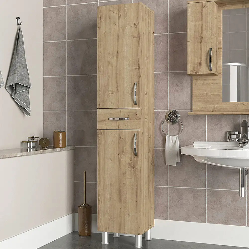 Ντουλάπι κουζίνας - μπάνιου Selina Megapap χρώμα sapphire oak 35x31x179εκ. | GP042-0146,4