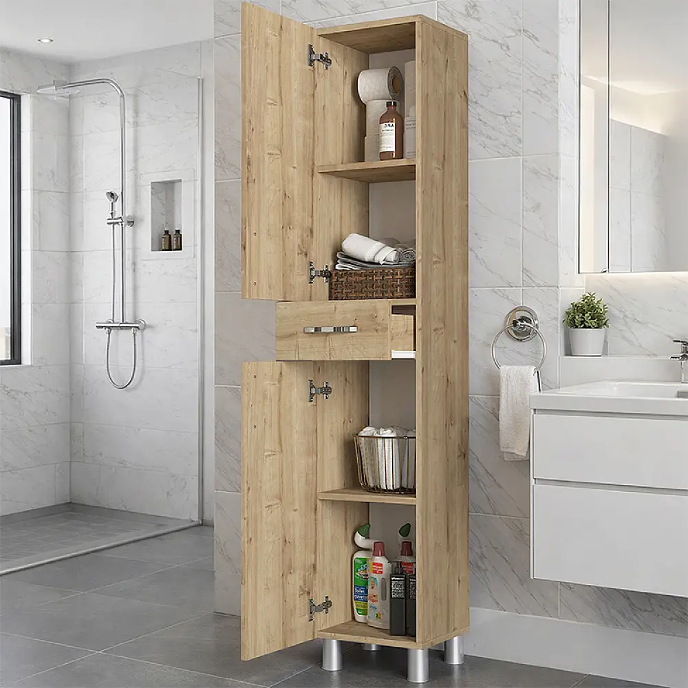 Ντουλάπι κουζίνας - μπάνιου Selina Megapap χρώμα sapphire oak 35x31x179εκ. | GP042-0146,4