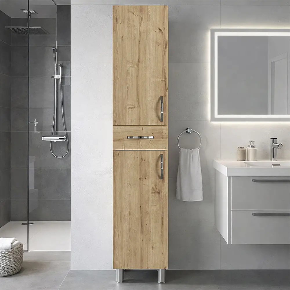 Ντουλάπι κουζίνας - μπάνιου Selina Megapap χρώμα sapphire oak 35x31x179εκ. | GP042-0146,4