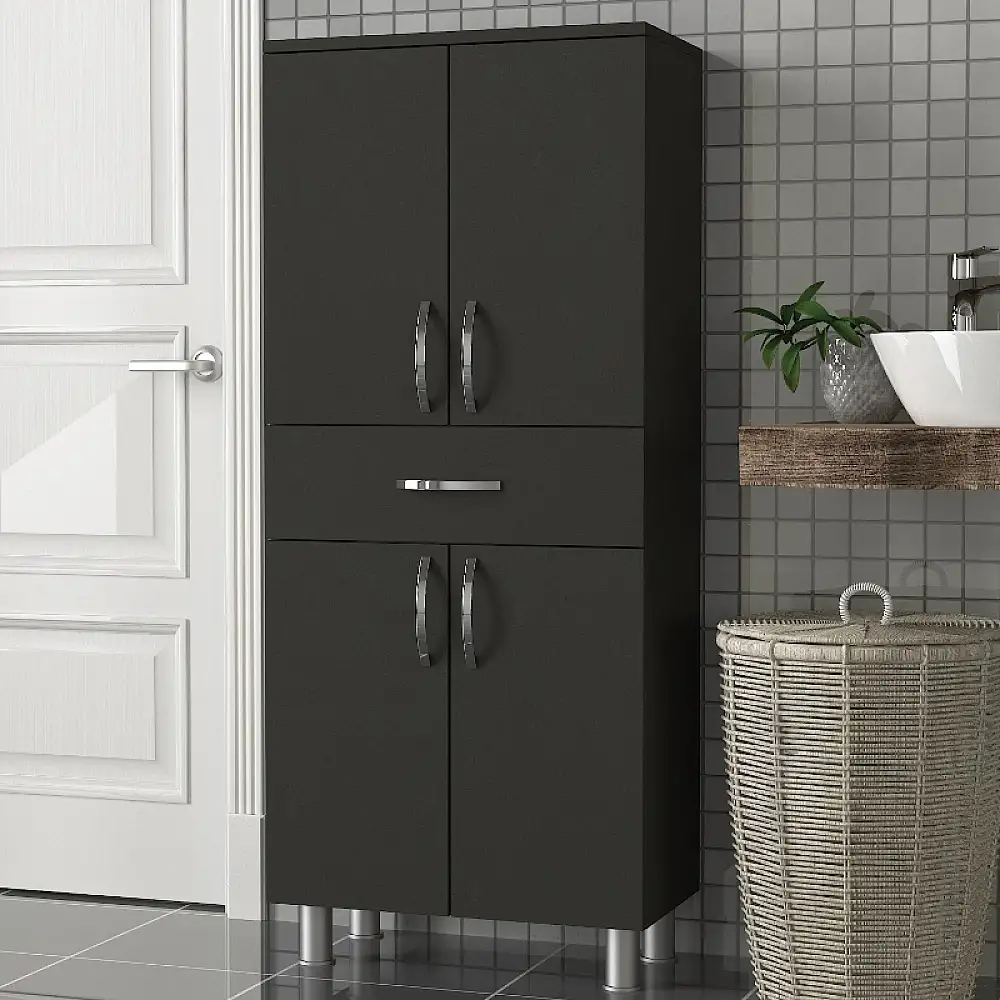 Ντουλάπι κουζίνας - μπάνιου Montana Megapap χρώμα ανθρακί 59,4x31,5x140εκ. | GP042-0148,2