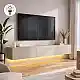 Έπιπλο τηλεόρασης επιτοίχιο Damla Megapap με LED χρώμα sandstone 180x29,5x29,5εκ. | GP042-0169,11