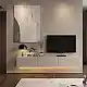 Έπιπλο τηλεόρασης επιτοίχιο Damla Megapap με LED χρώμα sandstone 180x29,5x29,5εκ. | GP042-0169,11