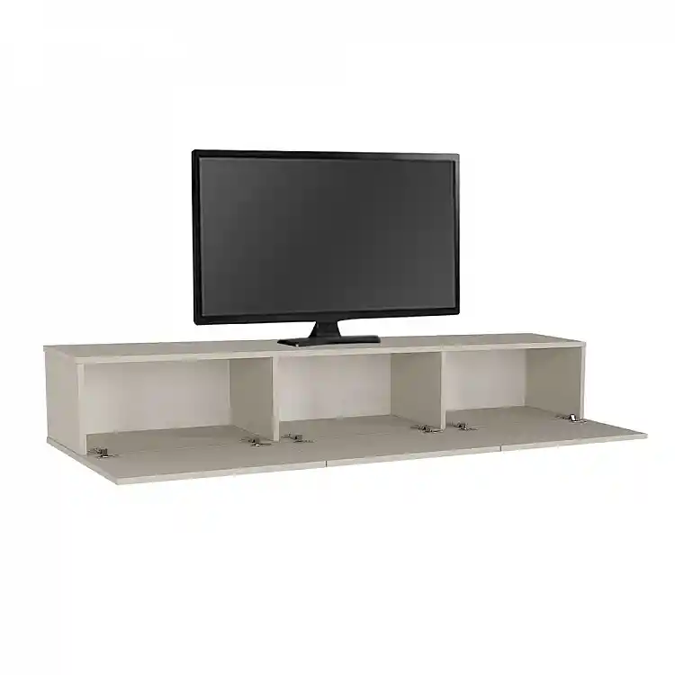 Έπιπλο τηλεόρασης επιτοίχιο Damla Megapap με LED χρώμα sandstone 180x29,5x29,5εκ. | GP042-0169,11