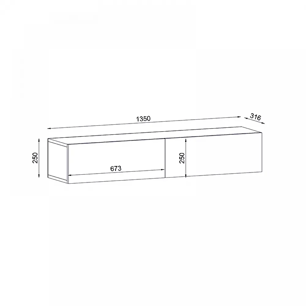 Έπιπλο τηλεόρασης επιτοίχιο Aristo Megapap με LED χρώμα sapphire oak 135x31,6x25εκ. Έπιπλο τηλεόρασης επιτοίχιο Aristo Megapap με LED χρώμα sapphire oak 135x31,6x25εκ.