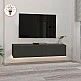 Έπιπλο τηλεόρασης επιτοίχιο Aristo Megapap με LED χρώμα ανθρακί 135x31,6x25εκ. Έπιπλο τηλεόρασης επιτοίχιο Aristo Megapap με LED χρώμα ανθρακί 135x31,6x25εκ.