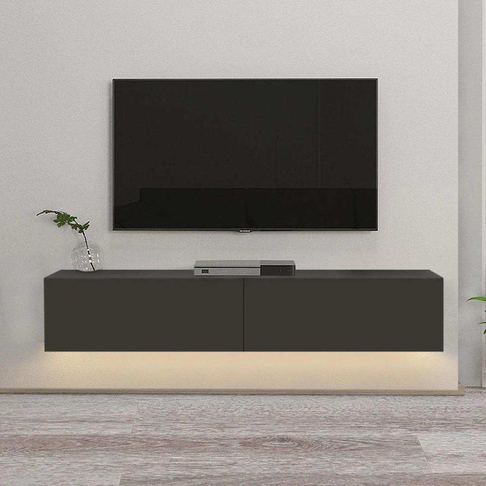 Έπιπλο τηλεόρασης επιτοίχιο Aristo Megapap με LED χρώμα ανθρακί 135x31,6x25εκ. Έπιπλο τηλεόρασης επιτοίχιο Aristo Megapap με LED χρώμα ανθρακί 135x31,6x25εκ.