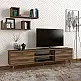 Έπιπλο τηλεόρασης Seddra Megapap χρώμα καρυδί 180x31,5x45εκ. | GP042-0173,1