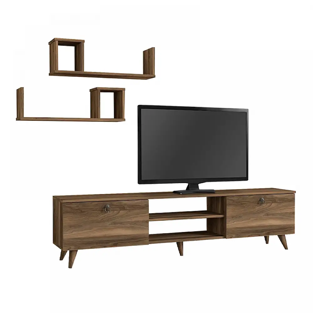 Έπιπλο τηλεόρασης Seddra Megapap χρώμα καρυδί 180x31,5x45εκ. | GP042-0173,1