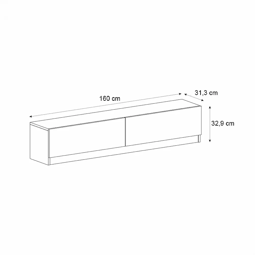 Έπιπλο τηλεόρασης Ahenk Megapap χρώμα καρυδί 160x31,3x32,9εκ. - GP042-0175,2 Έπιπλο τηλεόρασης Ahenk Megapap χρώμα καρυδί 160x31,3x32,9εκ. - GP042-0175,2