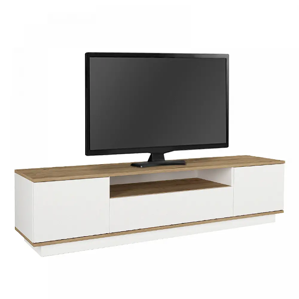 Έπιπλο τηλεόρασης Fedya Megapap χρώμα λευκό - sapphire oak 180x45x44,6εκ. | GP042-0184,1