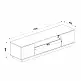 Έπιπλο τηλεόρασης Fedya Megapap χρώμα λευκό - sapphire oak 180x45x44,6εκ. | GP042-0184,1