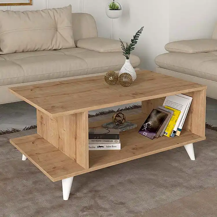 Τραπεζάκι σαλονιού Titus Megapap χρώμα sapphire oak 100x60x45εκ. | GP042-0191,2
