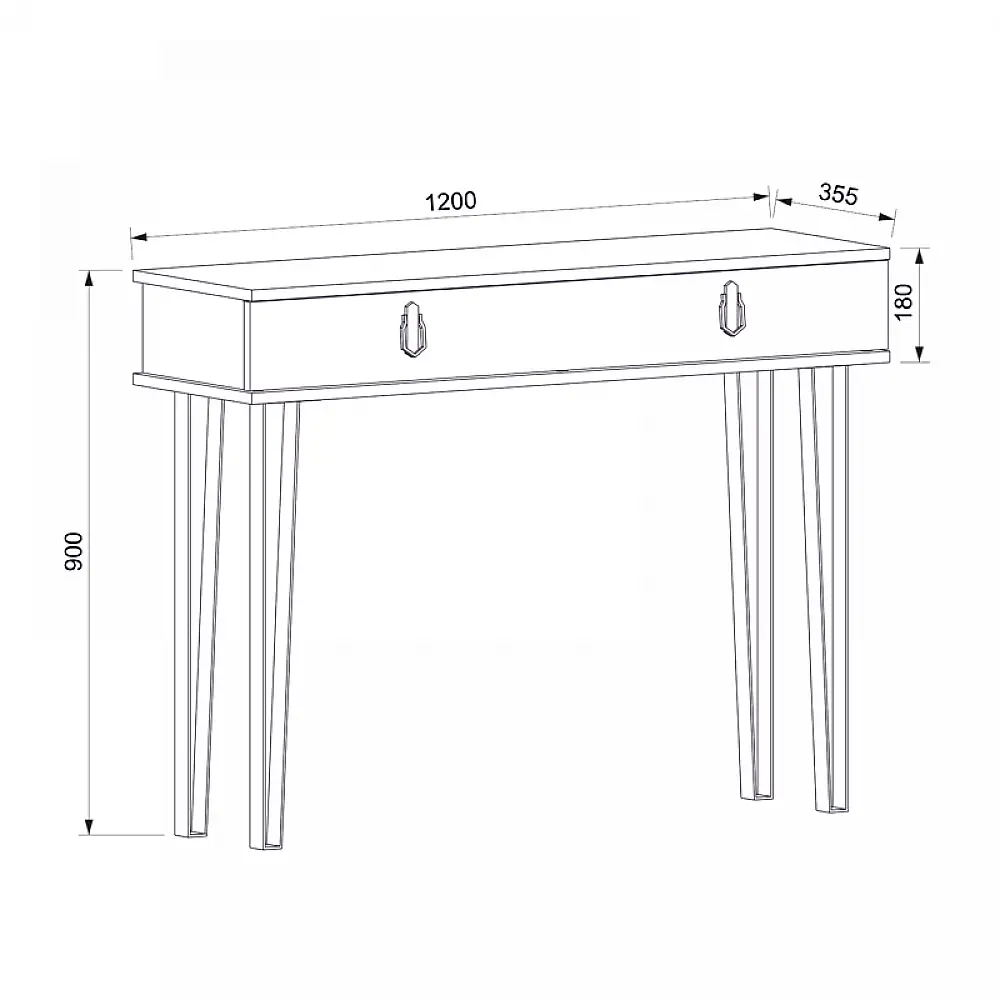 Κονσόλα Helsinki Megapap χρώμα καρυδί 120x35,5x90εκ. | GP042-0198,1