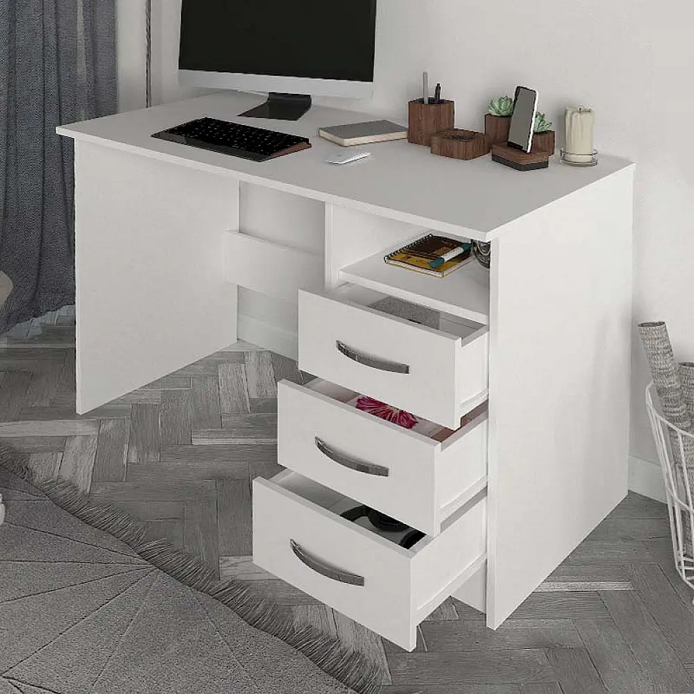 Γραφείο εργασίας Eldoris Megapap χρώμα λευκό 120x60x75εκ. Γραφείο εργασίας Eldoris Megapap χρώμα λευκό 120x60x75εκ.