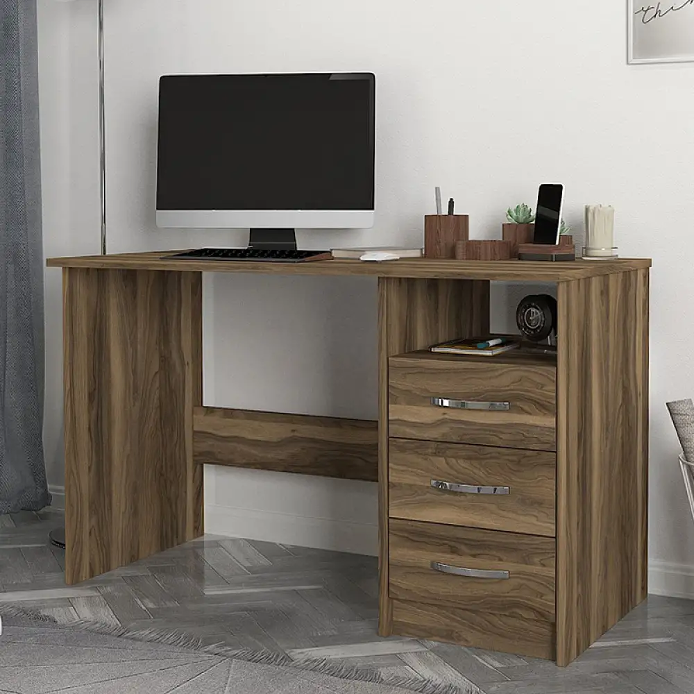 Γραφείο εργασίας Eldoris Megapap χρώμα καρυδί 120x60x75εκ. | GP042-0204,3