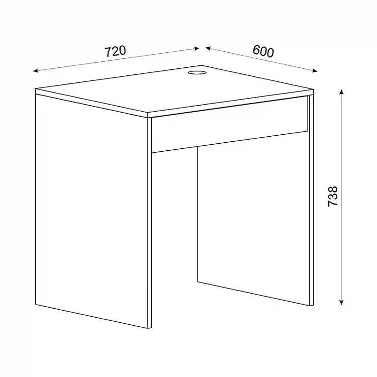 Γραφείο εργασίας Mida Megapap χρώμα λευκό 72x60x73,8εκ. | GP042-0205,1
