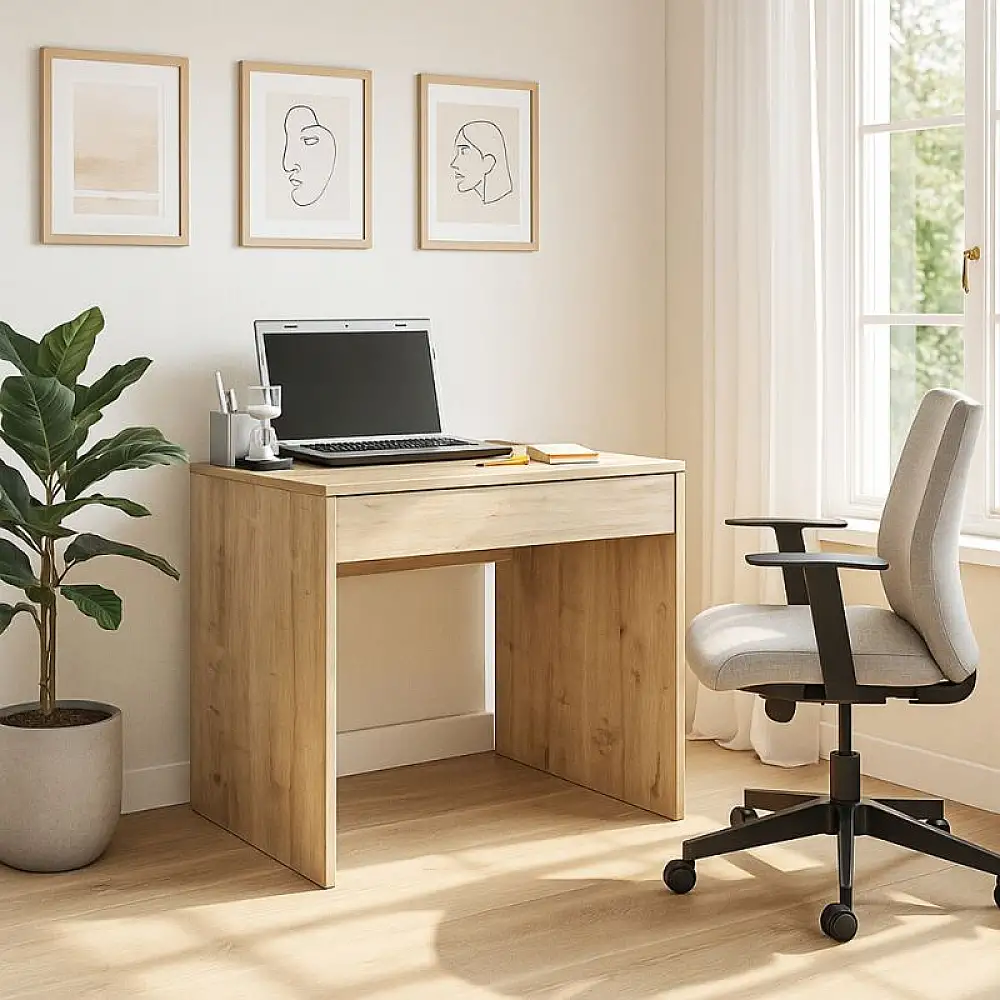 Γραφείο εργασίας Mida Megapap χρώμα sapphire oak 72x60x73,8εκ. | GP042-0205,2