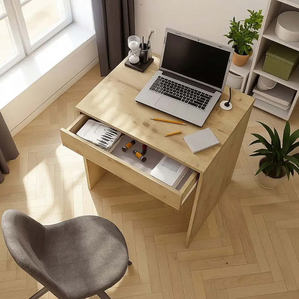 Γραφείο εργασίας Mida Megapap χρώμα sapphire oak 72x60x73,8εκ. | GP042-0205,2