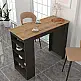 Τραπέζι μπαρ Monaco Megapap χρώμα ανθρακί - sapphire oak 120x51,6x101,8εκ. Τραπέζι μπαρ Monaco Megapap χρώμα ανθρακί - sapphire oak 120x51,6x101,8εκ.
