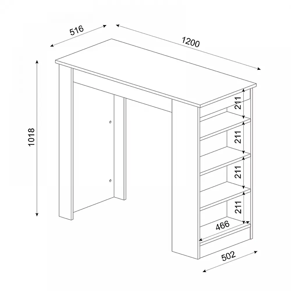 Τραπέζι μπαρ Monaco Megapap χρώμα ανθρακί - sapphire oak 120x51,6x101,8εκ. Τραπέζι μπαρ Monaco Megapap χρώμα ανθρακί - sapphire oak 120x51,6x101,8εκ.