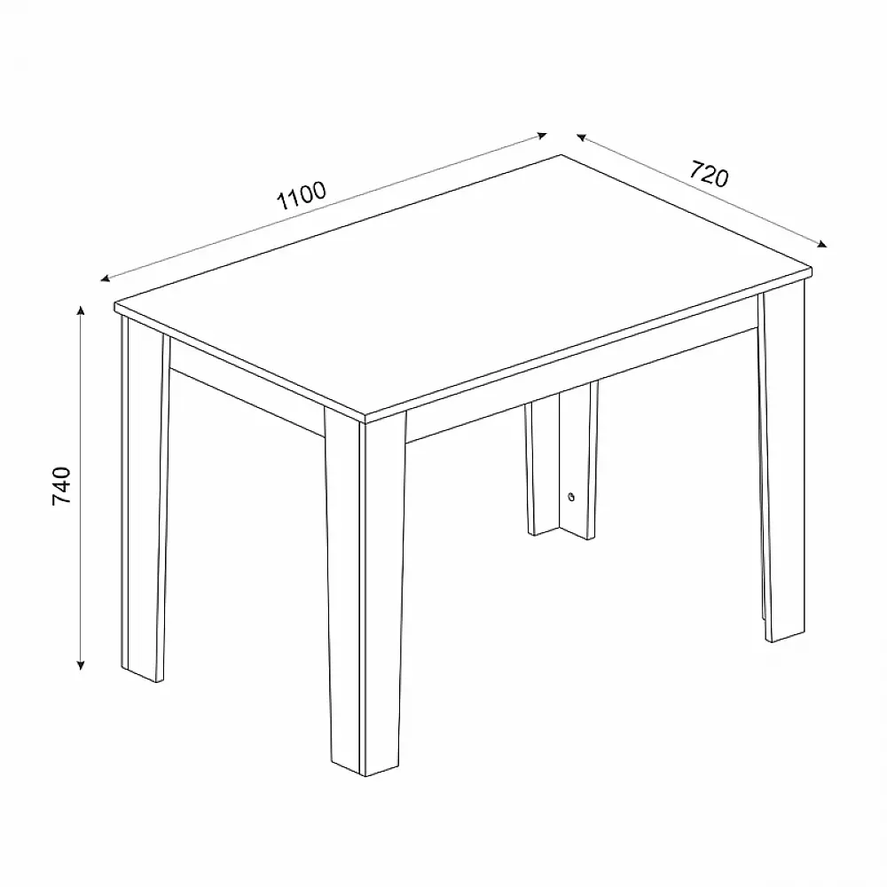 Τραπέζι Darlen Megapap χρώμα λευκό - sapphire oak 110x72x74εκ. Τραπέζι Darlen Megapap χρώμα λευκό - sapphire oak 110x72x74εκ.