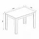 Τραπέζι Darlen Megapap χρώμα λευκό - sapphire oak 110x72x74εκ. Τραπέζι Darlen Megapap χρώμα λευκό - sapphire oak 110x72x74εκ.