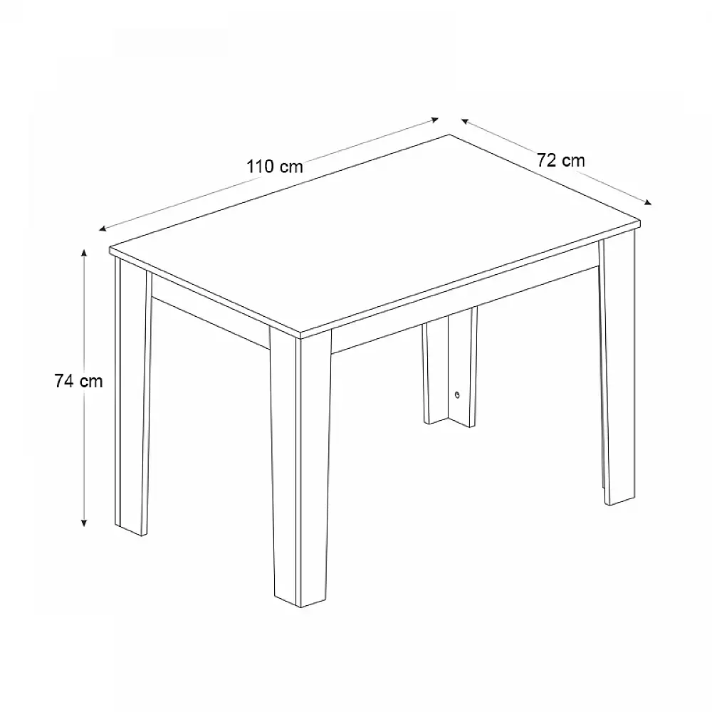 Τραπέζι Darlen Megapap χρώμα καρυδί - μαύρο εφέ μαρμάρου 110x72x74εκ. | GP042-0212,3