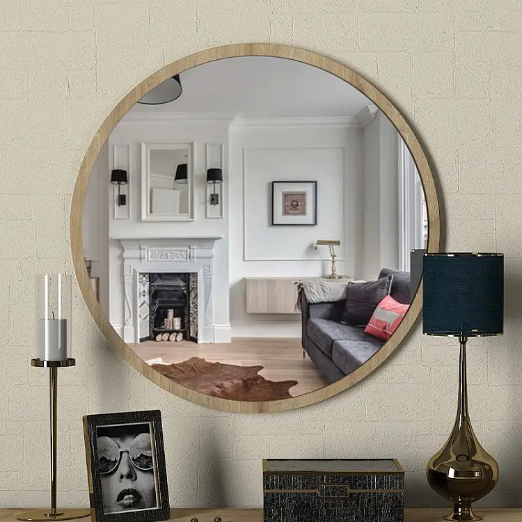 Καθρέπτης τοίχου Glob Μegapap χρώμα sapphire oak 59x2x59εκ. | GP042-0213,2